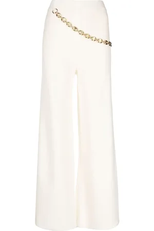 Paco rabanne Chainmail-detail wool-cashmere trousers