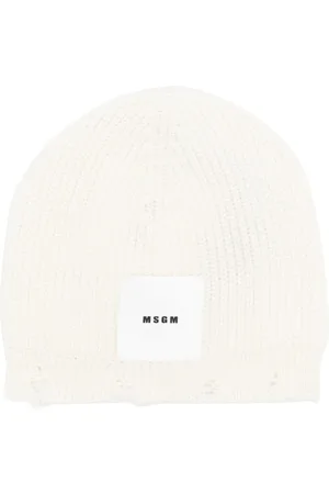 Msgm Ribbed-knit logo beanie