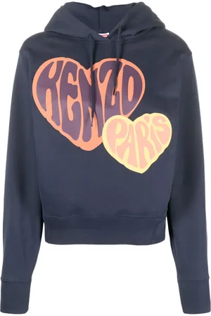 Kenzo Logo-flocked cotton hoodie
