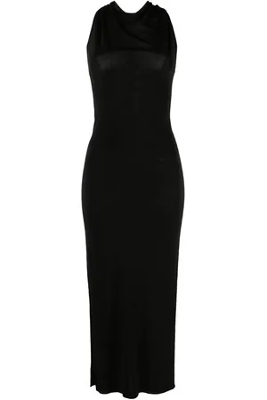 Helmut Lang Twisted-racerback lightweight midi dress