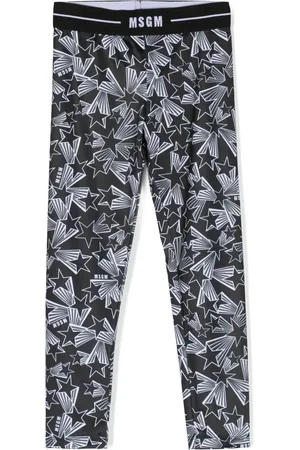 Msgm Star-print elasticated-waist leggings