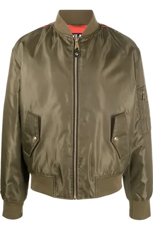 VERSACE Logo-print zip-fastening bomber jacket