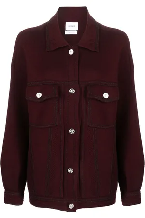 Barrie Contrast-stitching denim-effect jacket