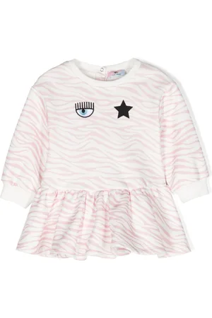 Chiara Ferragni Zebra-print ruffle-hem dress
