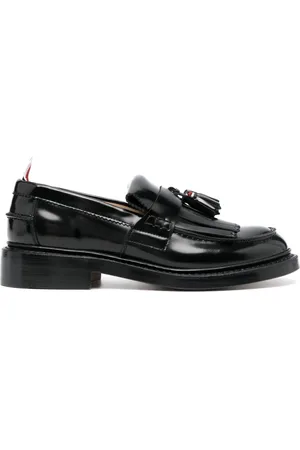 Thom Browne RWB-tab leather loafers