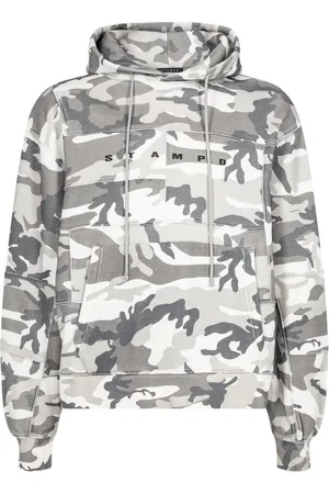 STAMPD Camouflage-print patchwork hoodie