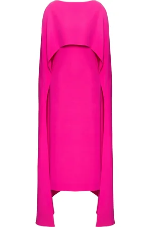 VALENTINO GARAVANI Cady Couture cape-effect midi dress
