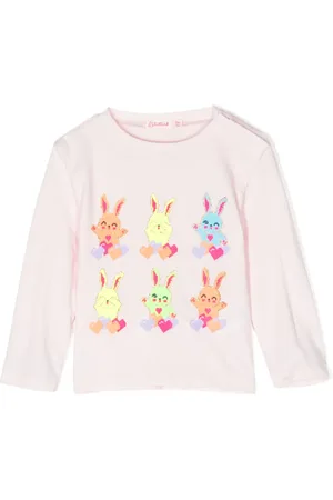 Billieblush Neon Bunny-print cotton sweatshirt