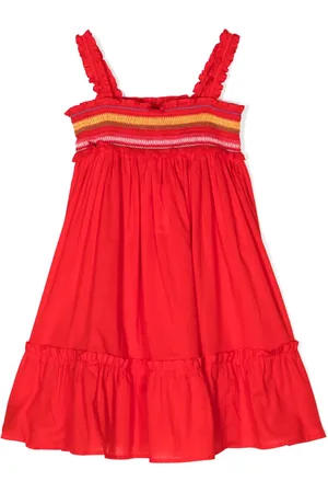 ZIMMERMANN Shirred tiered cotton dres