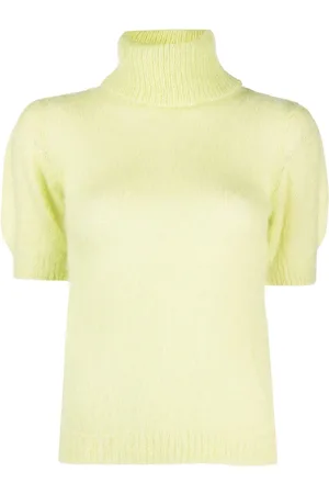 P.A.R.O.S.H. High-neck short-sleeve knit top