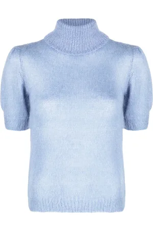 P.A.R.O.S.H. High-neck short-sleeve knit top