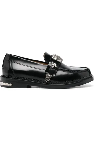 TOGA PULLA Buckle-detail leather loafers
