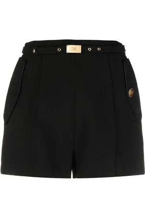 Elisabetta Franchi Logo-buckle belt shorts