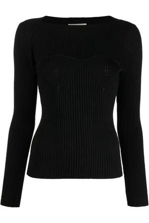 Isabel Marant Zilyae slash-neck ribbed top