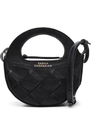 Sarah Chofakian Martha logo-print leather bag