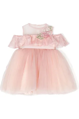 SPERANZA Floral-detail sleeveless tulle dress