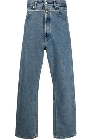 AMBUSH Frayed-trim loose jeans
