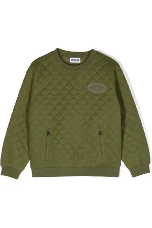 Moschino Logo-patch quilted sweatshirt