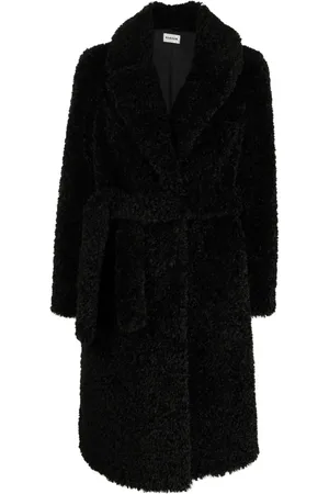 P.A.R.O.S.H. Belted faux-shearling coat