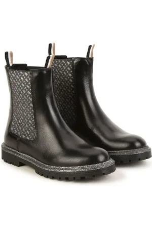HUGO BOSS Glitter-detailing leather boots