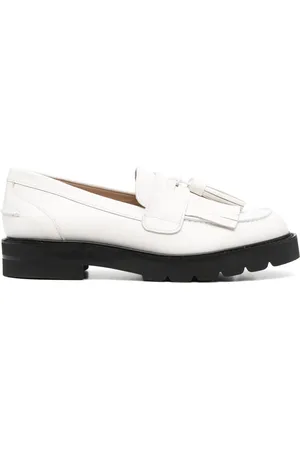 Stuart Weitzman Mila Lift Pearl leather loafers