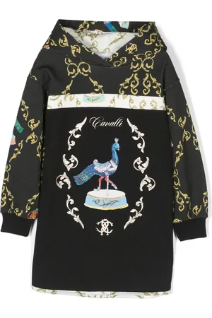 Roberto Cavalli Graphic-print long-sleeve hoodie