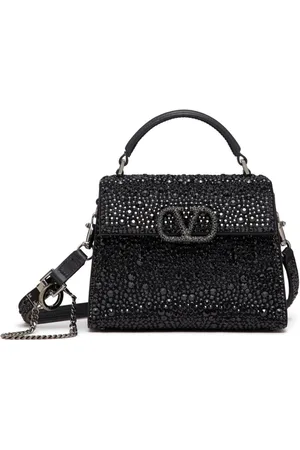 Valentino Garavani VSling crystal-embellished leather tote bag