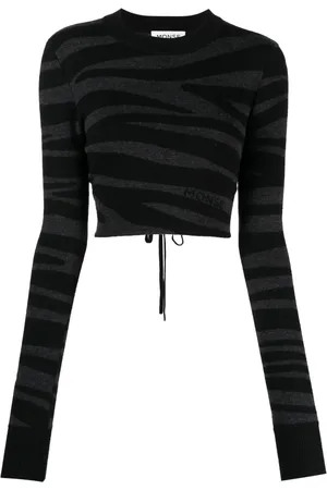 MONSE Zebra-knit cropped jumper
