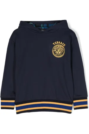 VERSACE Tartan Medusa cotton hoodie