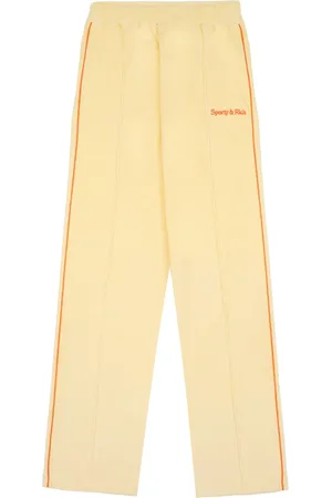 Sporty & Rich Logo-embroidered terrycloth track pants