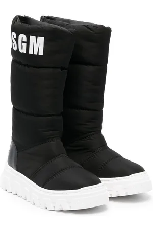 Msgm Logo-print knee-length boots
