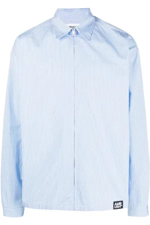 AMBUSH Striped cotton-poplin zip shirt