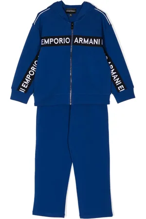 Emporio Armani Logo-print long-sleeve tracksuit