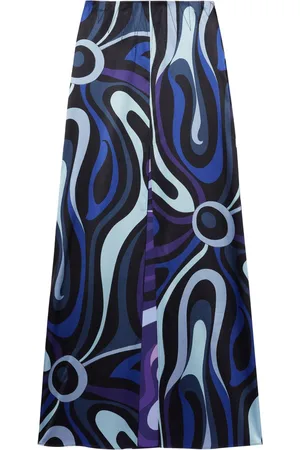 Puccini Marmo-print maxi skirt