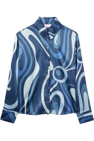 Puccini Marmo-print silk shirt