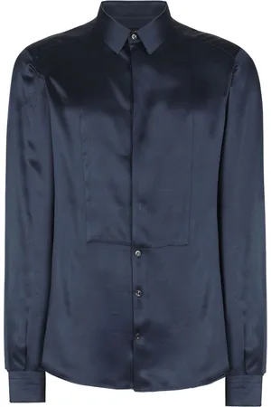 Dolce & Gabbana Long-sleeved satin-finish silk shirt