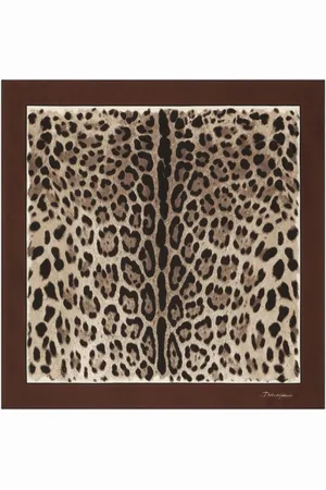Dolce & Gabbana Leopard-print silk scarf