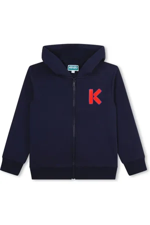 Kenzo Logo-patch zip-up hoodie