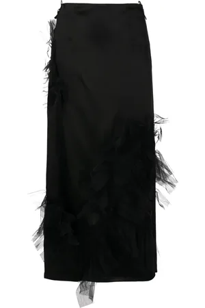 JNBY Tulle ruffled straight skirt