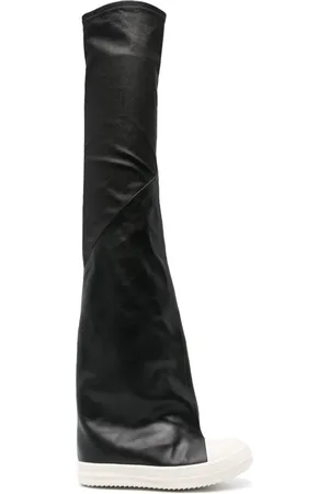 Rick Owens 30mm contrast-toe thigh-high boots