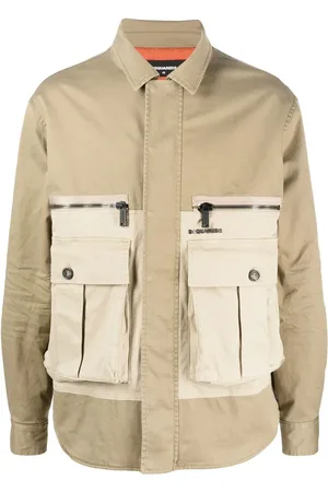 Dsquared2 Two-tone flap-pocket jacket