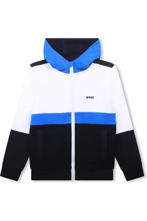 HUGO BOSS Logo-print zip-up hoodie