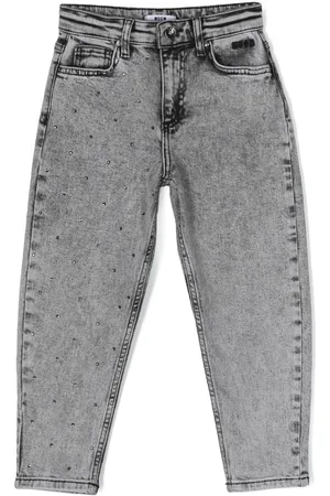 Msgm Rhinestone-embellished tapered jeans