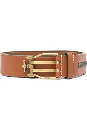Gianfranco Ferré 2000s logo-plaque leather belt
