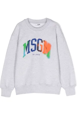 Msgm Logo-print cotton sweatshirt