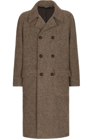 Dolce & Gabbana Mélange-effect double-breasted coat