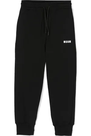Msgm Logo-print cotton track trousers