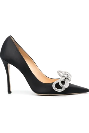 Mach & Mach Double Bow 95mm satin pumps