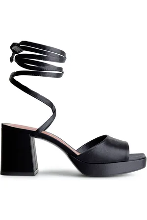 Reformation 75mm silk sandals