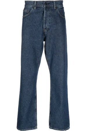 Carhartt Straight-leg logo-patch jeans